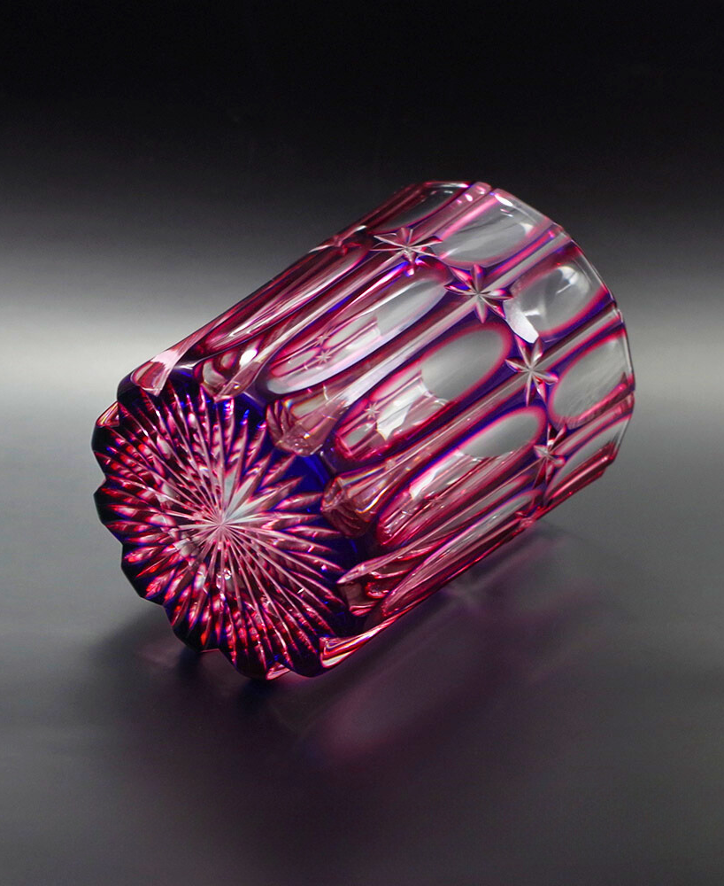 Shooting Star Rock Glass Blue Red Coating