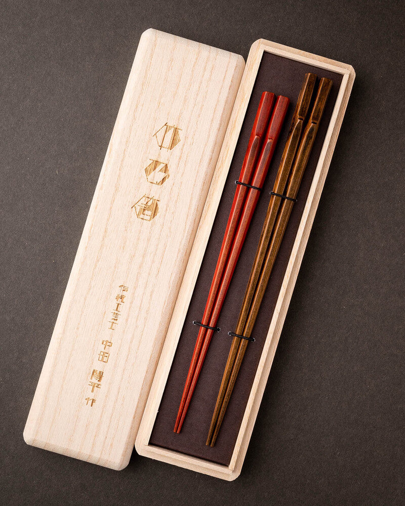 Hexagonal Bamboo Chopsticks Set