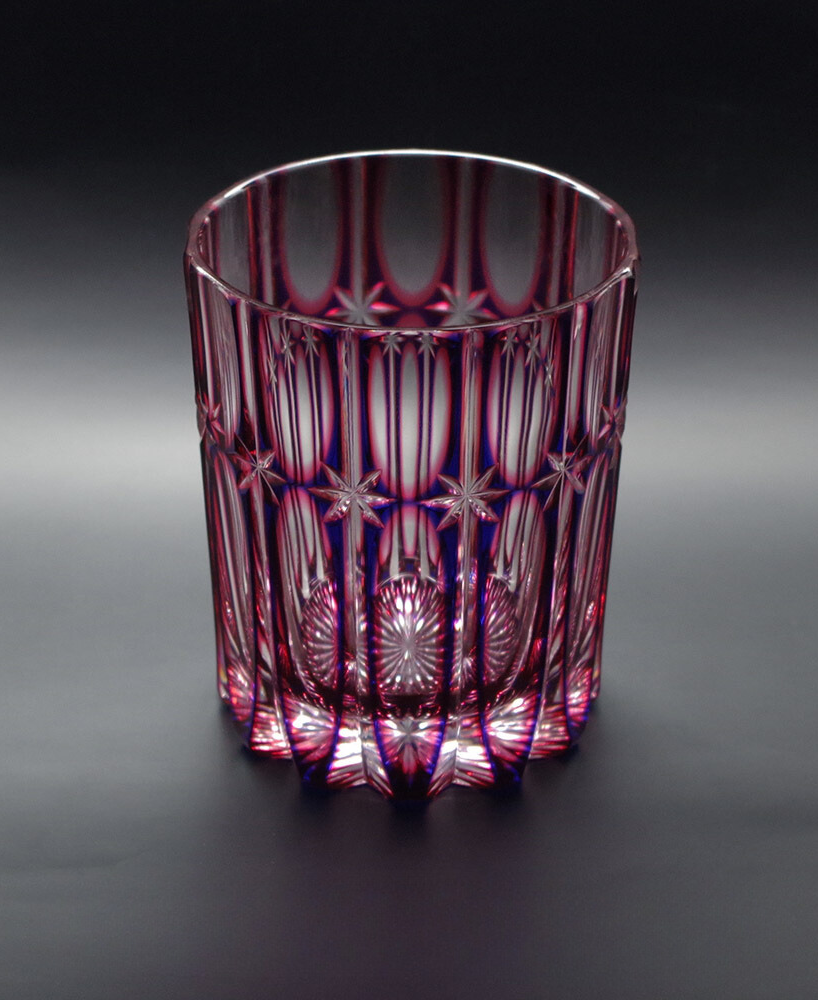 Shooting Star Rock Glass Blue Red Coating