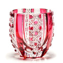 Crystal Glass Sake Cup (Gold Red)