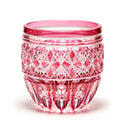 Crystal Glass Sake Cup Red Leaf