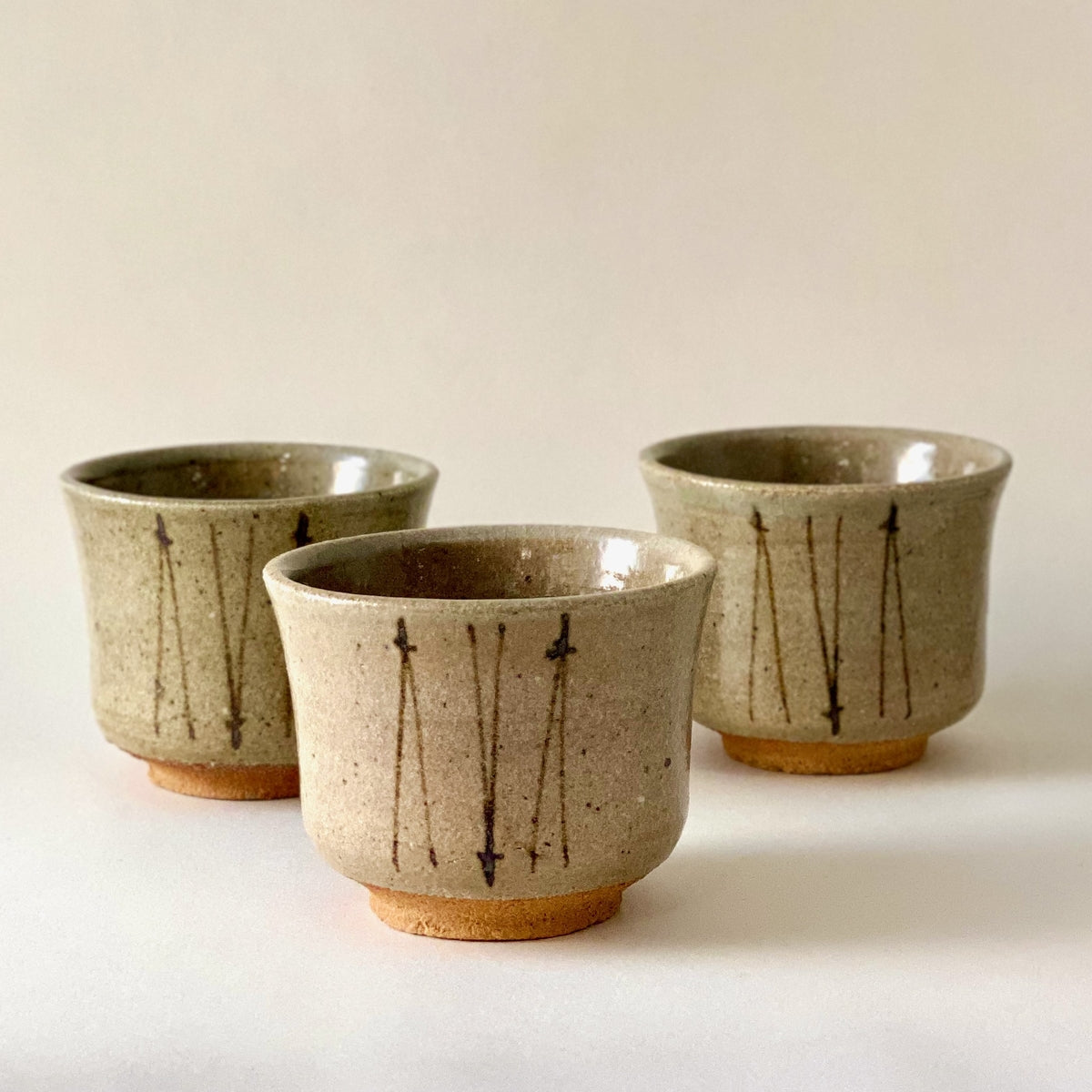 Painted Karatsu teacup