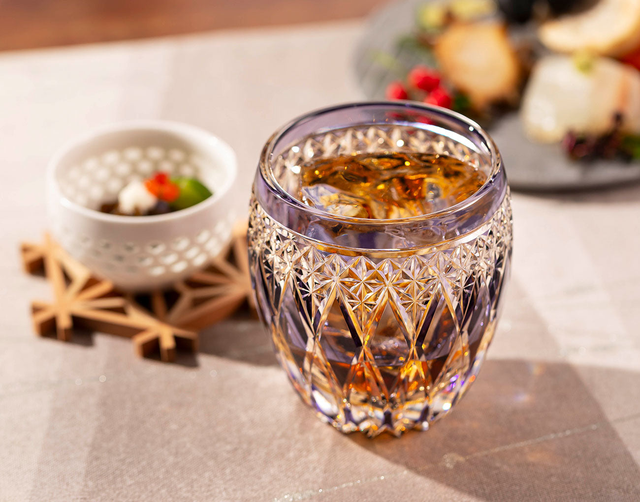 Whiskey Glass, Edo Kiriko Kasaneirome : Hanaguruma