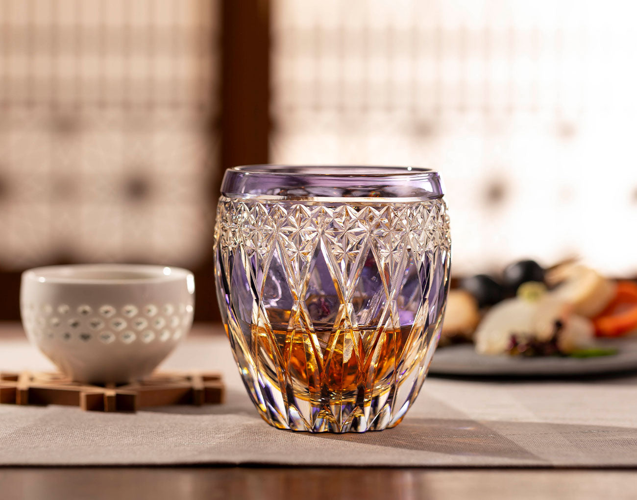 Whiskey Glass, Edo Kiriko Kasaneirome : Hanaguruma