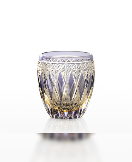 Whiskey Glass, Edo Kiriko Kasaneirome : Hanaguruma